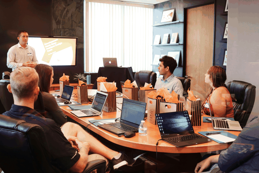 financial performance review, business growth meeting, success celebration
